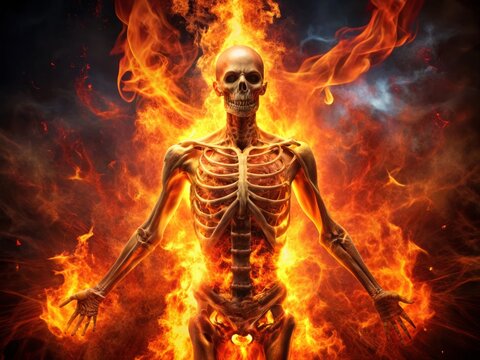 * Fiery finaled fleshless