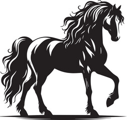 horse silhouette vector art.
