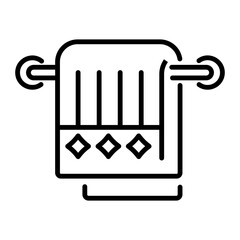 Towel rack icon in line style