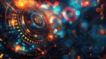 Future artificial intelligence technology concept, abstract minimalist background