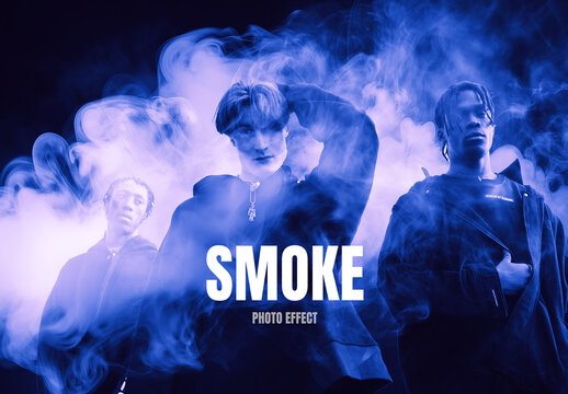 Smoke Photo Effect Mockup With Generative AI