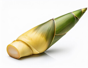 Bamboo Shoot isolated cut out white background with clipping path; no crop image