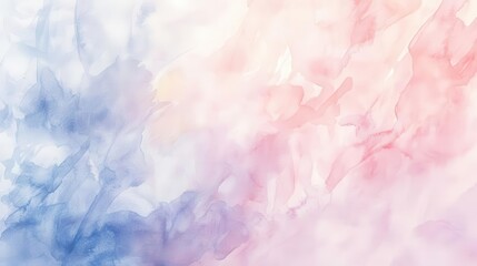 Fototapeta premium dreamy watercolor wash background in soft pastel hues delicate patterns emerge from the gentle blending of colors creating a soothing and ethereal atmosphere