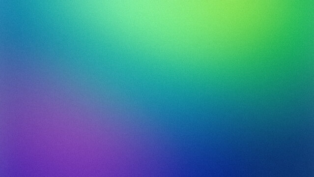 Fundo gradiente desfocado blured  verde azul roxo. Capa para poster, cartaz, apresenta&ccedil;&atilde;o de produto. Banner para website. Fundo de tela, prote&ccedil;&atilde;o de tela. Fundo texturizado com efeito ru&iacute;do.