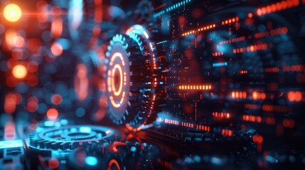 Obraz premium Future artificial intelligence technology concept, abstract minimalist background