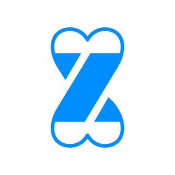 recommend clip art: the logo consists of the letter X Y Z loves unite. Magical, abstract, outline and elegant.