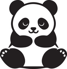 panda silhouette vector art icon2.eps © Lovely