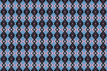 Ethnic pattern seamless geometric,Aztec embroidery border seamless patterns.ethnic pattern seamless,  pattern art wallpaper Background, Design for fabric, curtain, carpet ,geometry seamless pattern