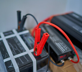 rechargeable LiFePO4 battery is charging