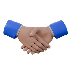 3d illustration of handshake