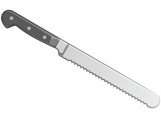 Knife Bread Serrated Blade Top View