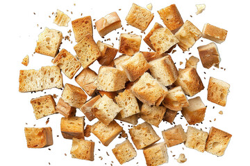 Croutons Isolated on Transparent Background PNG