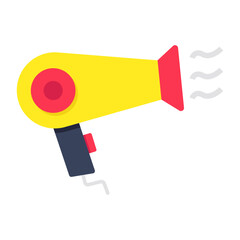 Modern design icon of hair dryer