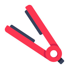 A flat design icon of straightener 