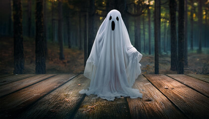 Halloween ghost 3d illustration