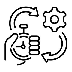 A line icon of response time 