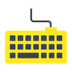 A flat design icon of keyboard