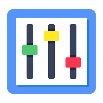 A flat design icon of boxplot