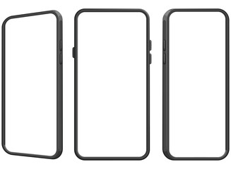 Template Smartphone Front View Mockup Set