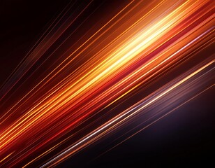  image featuring dynamic, flowing light streaks with a spectrum of warm colors ranging from yellow to deep red, against a dark background.