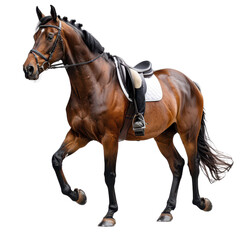 Dressage horse saddle transparent background