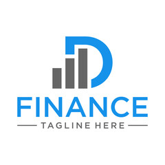 Letter D Finance Logo Design Unique and Modern, can be used for business, and company logo, flat design logo template, vector illustration