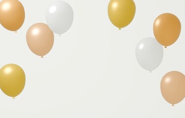 背景素材_風船_金色