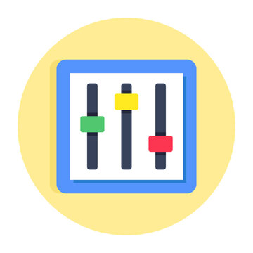 A flat design icon of boxplot