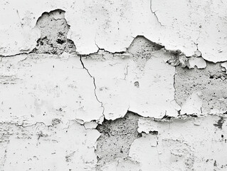 Obraz premium The wall is covered in cracks and peeling paint