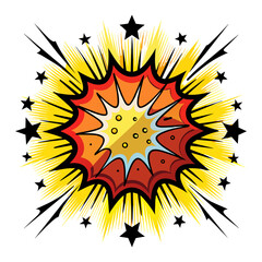 Vibrant Comic-Style Explosion Graphic © 7Author