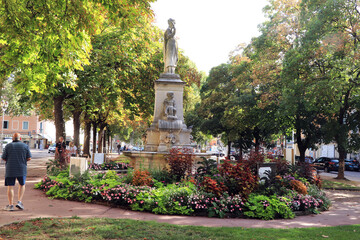 Park in Chalon sur Saône Burgundy France