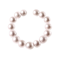 Obraz premium Elegant pearl necklace showcasing lustrous beads, perfect for enhancing any jewelry collection or special occasion.