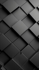 A black and white photo of a wall made of gray blocks