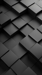 Naklejka premium A black and white photo of a wall made of gray blocks