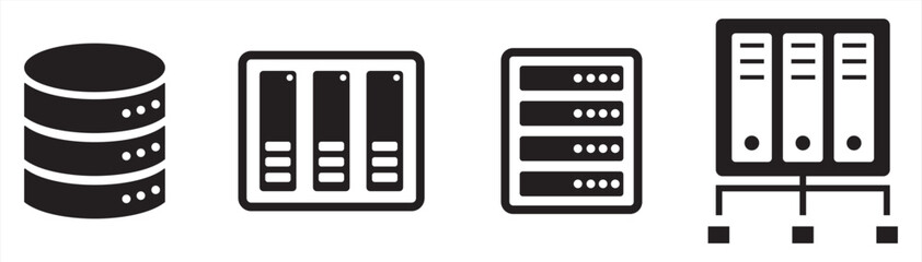 simple data and server icon vector illustration