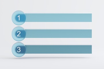 Obraz premium Chart diagram 3 sections or steps for infographic presentation.