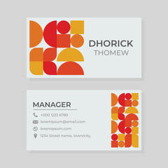 Fototapeta premium modern minimalist design business card for business and school