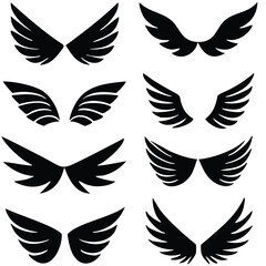 Obraz premium Wings silhouette design elements sets