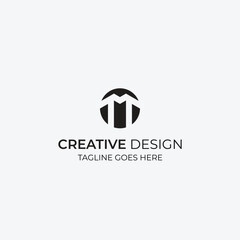 Creative M lettermark  minimal Logo Design