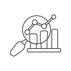 insight line icon with white background vector stock illustration