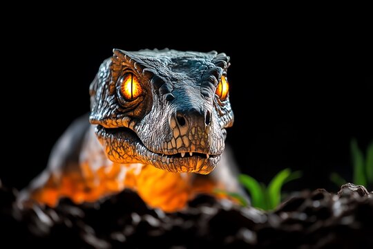 A Troodon hunting at night, its keen vision and intelligence making it a formidable predator even in the dark