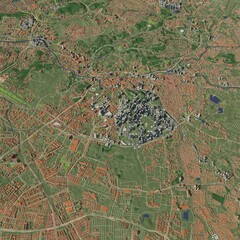 3D illustration of city and urban in Kuala Lumpur Malaysia