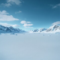 Obraz premium Snowy Mountains in Antarctica.