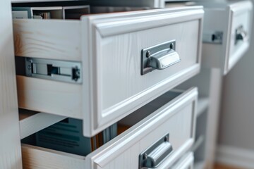 Fototapeta premium File cabinet with drawers for documents paper data