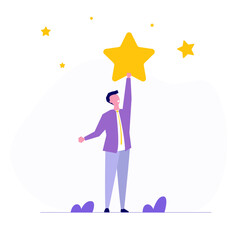 Performance assessment, Star Employee Concept: Represents a successful leader, high-performing staff, or significant achievement.