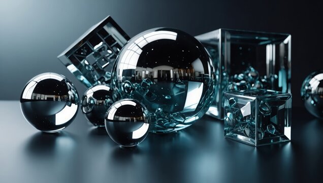 glass figures, background