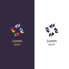 Abstract, floral-inspired logo with swirling petals and dynamic movement. Ideal for businesses in beauty, nature, wellness, spa services, design, and creative branding.