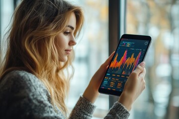 Gen Z client reviewing eco-conscious investment options in a mobile app â€“ Advisor giving personalized advice through instant messaging, blending values and finance, digital platforms
