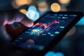 Close-up of a personalized investment dashboard tailored for a Gen Z user â€“ Advisor offering tips via chat to adjust risk levels, empowering youth in financial decisions, digital platforms