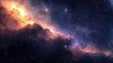 Fototapeta premium Cosmic Nebula with Stars